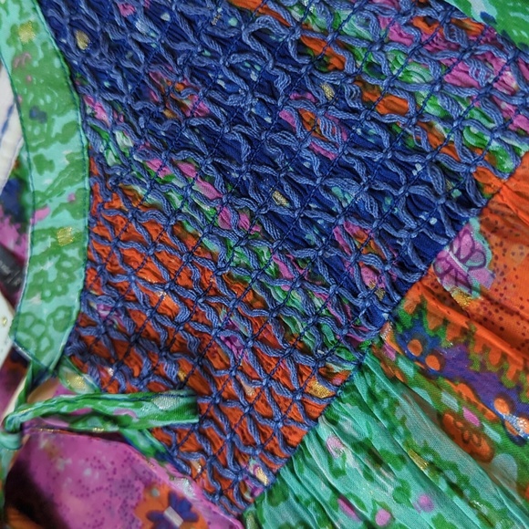 ANTHRO I Boho Sheer Smocked Antonella Peasant Blouse Top by Akemi + Kin, XS - Picture 8 of 15